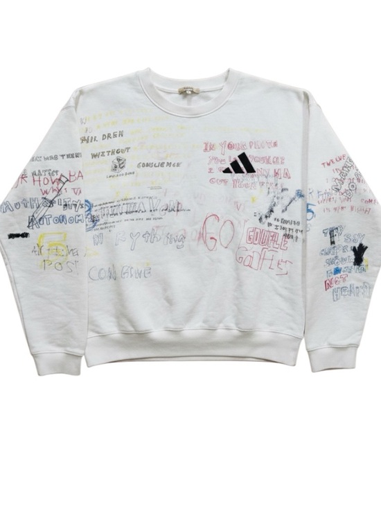 adidas Other - Adidas x YEEZY Season 5 Scribble Hand Drawn Arctic Crewneck Mens Lg Sweatshirt